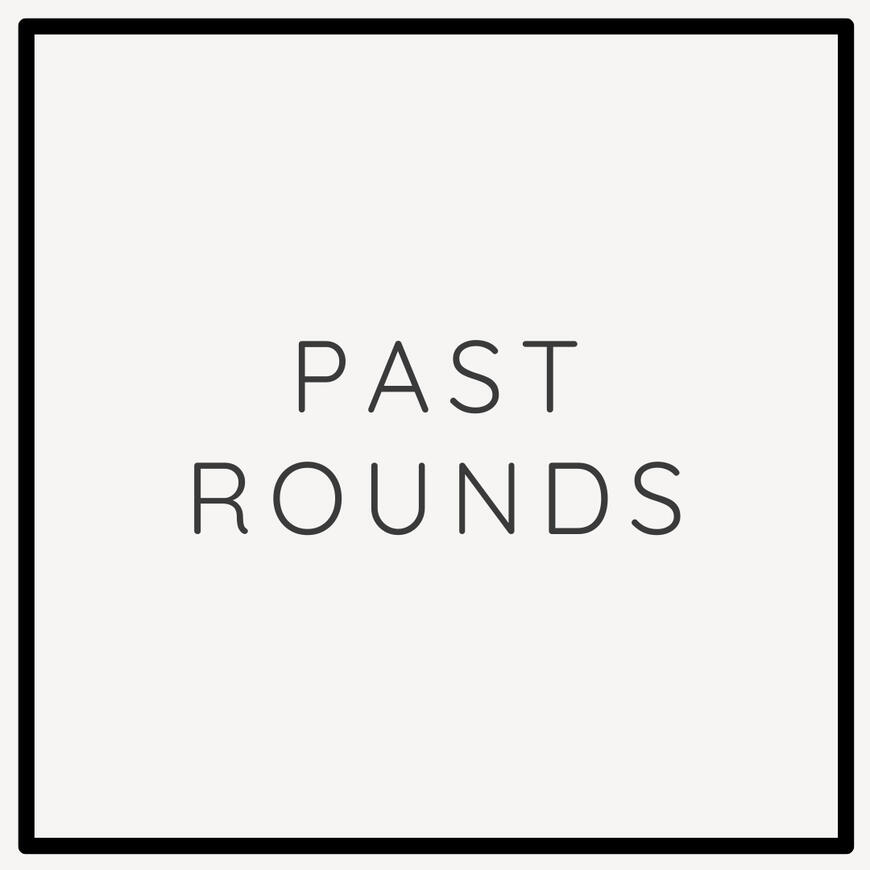 Square graphic with a black square outline and "past rounds" in the center