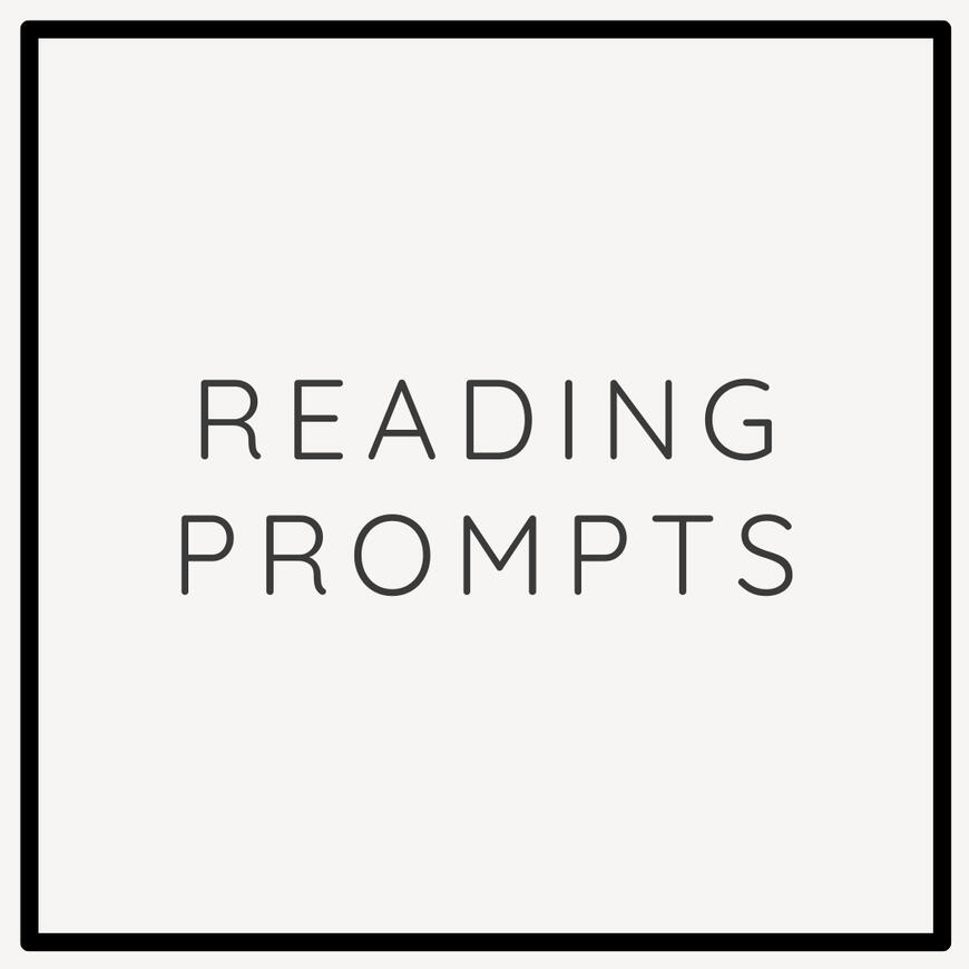 Square graphic with a black square outline and "reading prompts" in the center